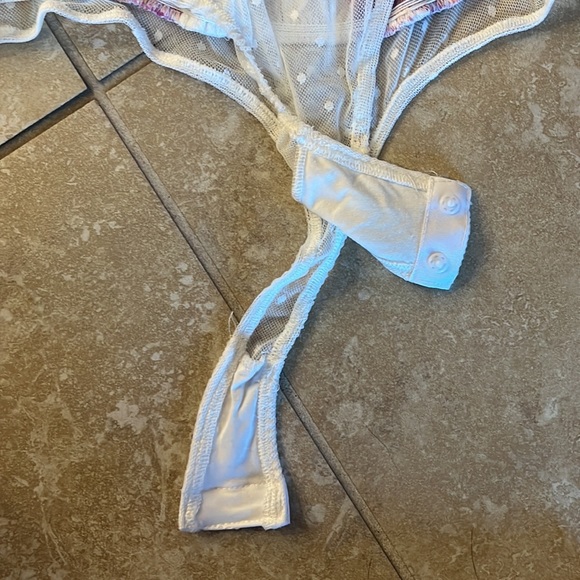 🎈HP🎈 Free People intimately Sz M floral blouse offshore halter open back - Picture 7 of 13